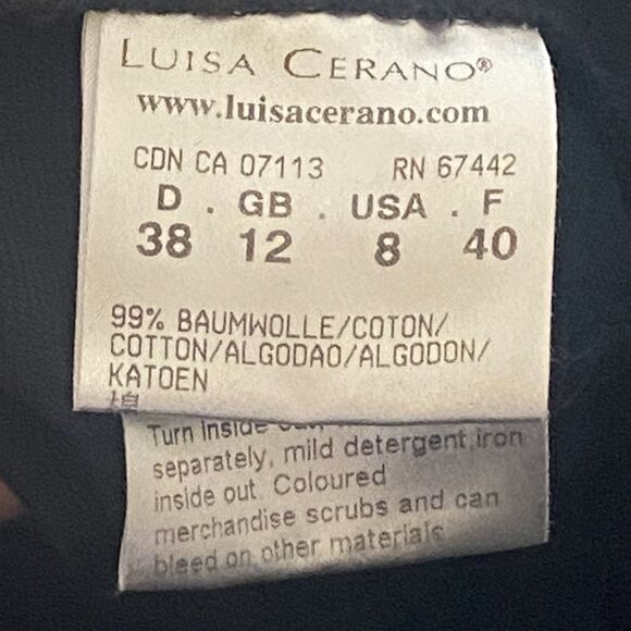 Luisa Cerano Womens Size 8 Black Jeans Flare Leg Pockets - Picture 12 of 12